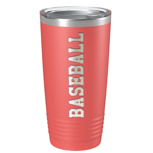 Baseball Laser Engraved on Stainless Steel Baseball Tumbler