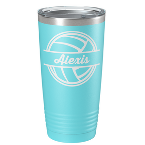 Personalized Volleyball on Stainless Steel Volleyball Tumbler