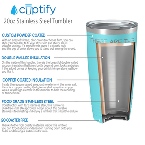 These are Tears of my Staff on Lite Blue 20 oz Stainless Steel Ringneck Tumbler