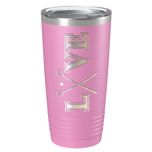 Lacrosse Love Laser Engraved on Stainless Steel Lacrosse Tumbler