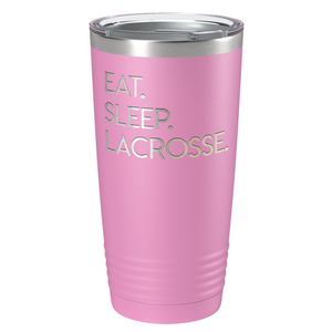 Eat Sleep Lacrosse Laser Engraved on Stainless Steel Lacrosse Tumbler