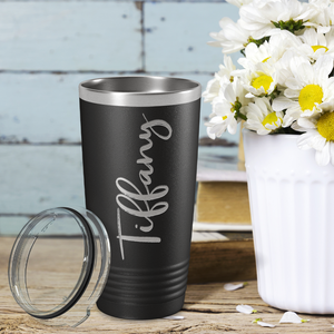 Cuptify Personalized on Black 20 oz Stainless Steel Ringneck Tumbler