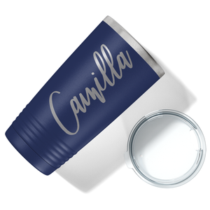 Cuptify Personalized on Navy Blue 20 oz Stainless Steel Ringneck Tumbler