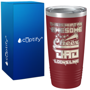 This is what an Awesome Cheer Dad Looks Like on 20oz Tumbler