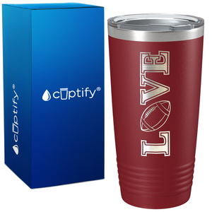 Football Love on 20oz Tumbler