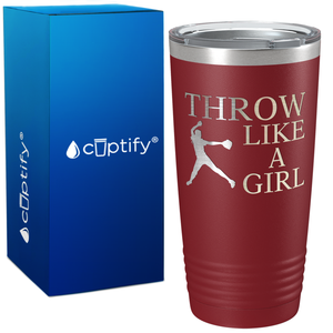 Throw Like a Girl on 20oz Tumbler