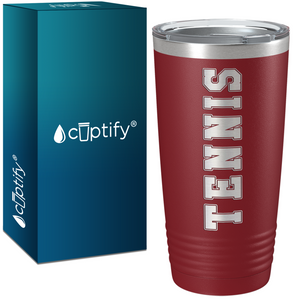 Tennis Laser Engraved on Stainless Steel Tennis Tumbler