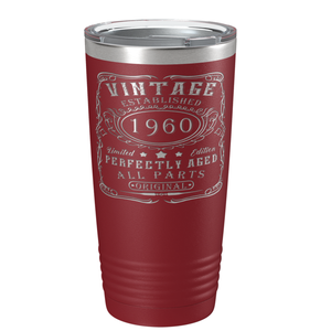 1960 Vintage Perfectly Aged 61st on Stainless Steel Tumbler