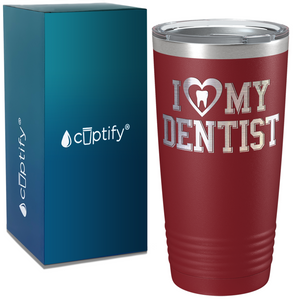 I Heart my Dentist on Dentist 20oz Tumbler