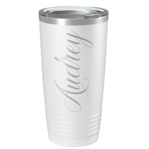 Cuptify Personalized on White 20 oz Stainless Steel Ringneck Tumbler