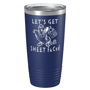 Let's Get Sheet Faced on Stainless Steel Halloween Tumbler