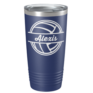 Personalized Volleyball on Stainless Steel Volleyball Tumbler