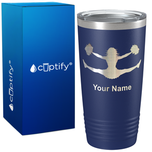 Personalized Cheerleader Flyer on 20oz Tumbler