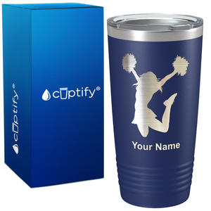Personalized Cheerleader on 20oz Tumbler