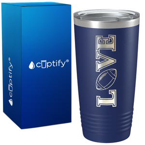 Football Love on 20oz Tumbler