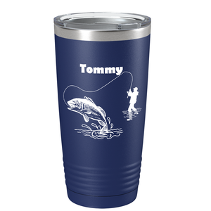 Personalized Fishing on Stainless Steel Fishing Tumbler