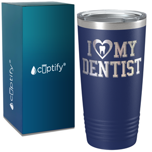 I Heart my Dentist on Dentist 20oz Tumbler