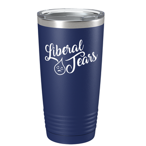 Liberal Tears Crying on Navy Blue 20 oz Stainless Steel Tumbler