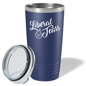 Liberal Tears Crying on Navy Blue 20 oz Stainless Steel Tumbler