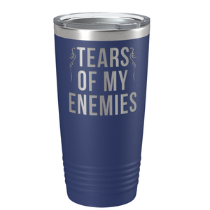 Tears of my Enemies on Navy Blue 20 oz Stainless Steel Ringneck Tumbler