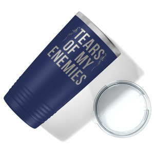 Tears of my Enemies on Navy Blue 20 oz Stainless Steel Ringneck Tumbler