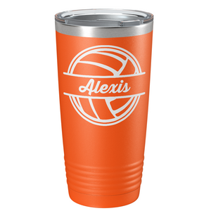 Personalized Volleyball on Stainless Steel Volleyball Tumbler