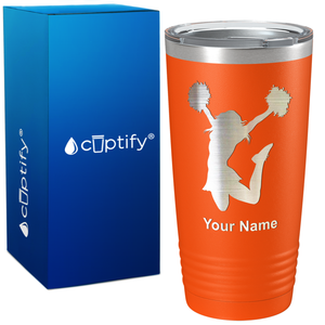 Personalized Cheerleader on 20oz Tumbler