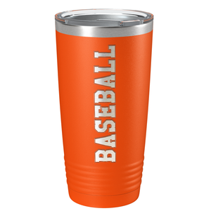 Baseball Laser Engraved on Stainless Steel Baseball Tumbler
