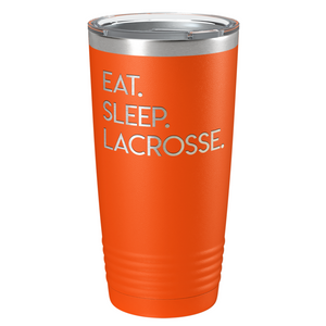 Eat Sleep Lacrosse Laser Engraved on Stainless Steel Lacrosse Tumbler