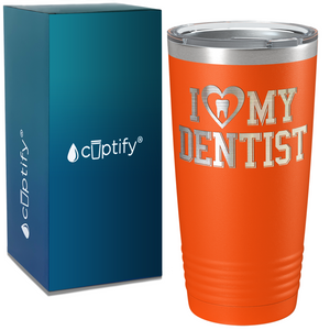 I Heart my Dentist on Dentist 20oz Tumbler