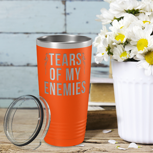 Tears of my Enemies on Orange 20 oz Stainless Steel Ringneck Tumbler