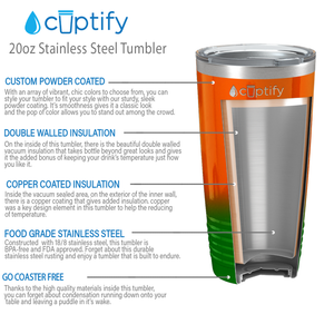 Orange Green Ombre 20oz Tumbler