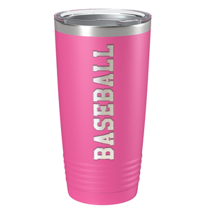 Baseball Laser Engraved on Stainless Steel Baseball Tumbler