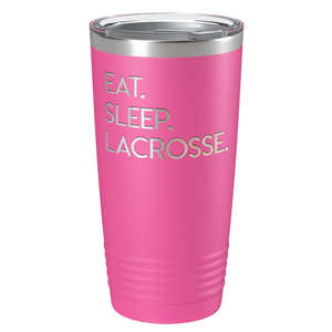 Eat Sleep Lacrosse Laser Engraved on Stainless Steel Lacrosse Tumbler