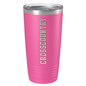 Cross Country Laser Engraved on Stainless Steel Cross Country Tumbler