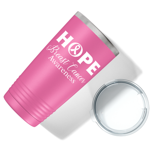 Hope Breast Cancer Awareness on Pink 20oz Tumbler