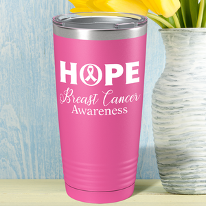 Hope Breast Cancer Awareness on Pink 20oz Tumbler
