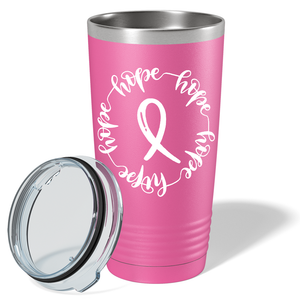 Hope Monogram Frame on Pink 20oz Tumbler