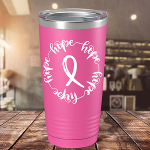 Hope Monogram Frame on Pink 20oz Tumbler