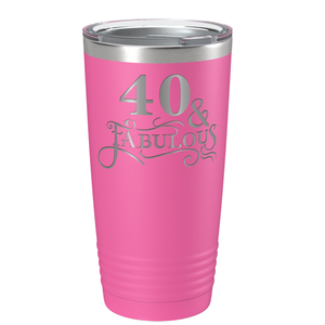 40 & Fabulous on Stainless Steel Birthday Tumbler