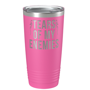 Tears of my Enemies on Pink 20 oz Stainless Steel Ringneck Tumbler