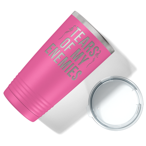 Tears of my Enemies on Pink 20 oz Stainless Steel Ringneck Tumbler