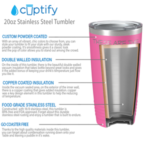 These are Tears of my Staff on Pink 20 oz Stainless Steel Ringneck Tumbler