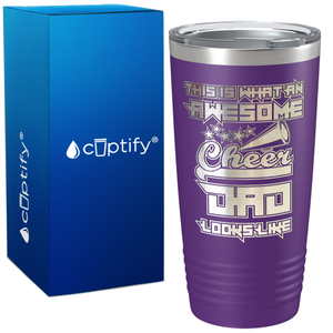 This is what an Awesome Cheer Dad Looks Like on 20oz Tumbler