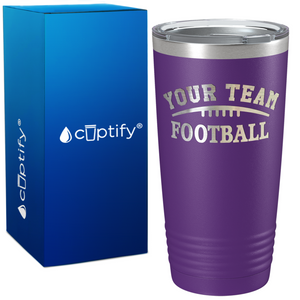 Custom Football Team on 20oz Tumbler