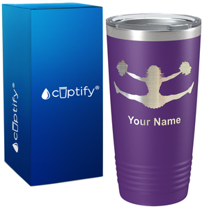 Personalized Cheerleader Flyer on 20oz Tumbler