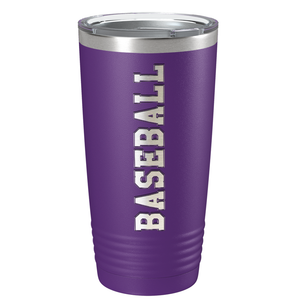 Baseball Laser Engraved on Stainless Steel Baseball Tumbler