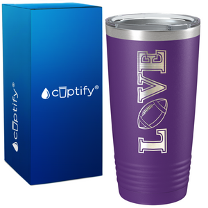 Football Love on 20oz Tumbler