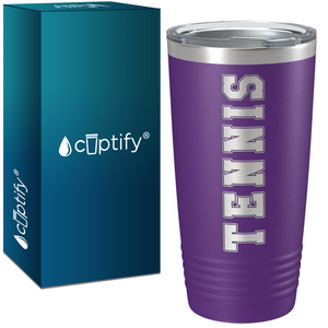 Tennis Laser Engraved on Stainless Steel Tennis Tumbler