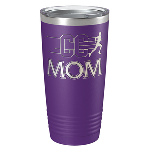 Cross Country Mom Laser Engraved on Stainless Steel Cross Country Tumbler